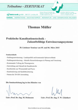Zertifikat Lindauer Seminar
